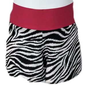 NWT GymGear Dance / Gymnastics Shorts - Zebra Print - Child XL